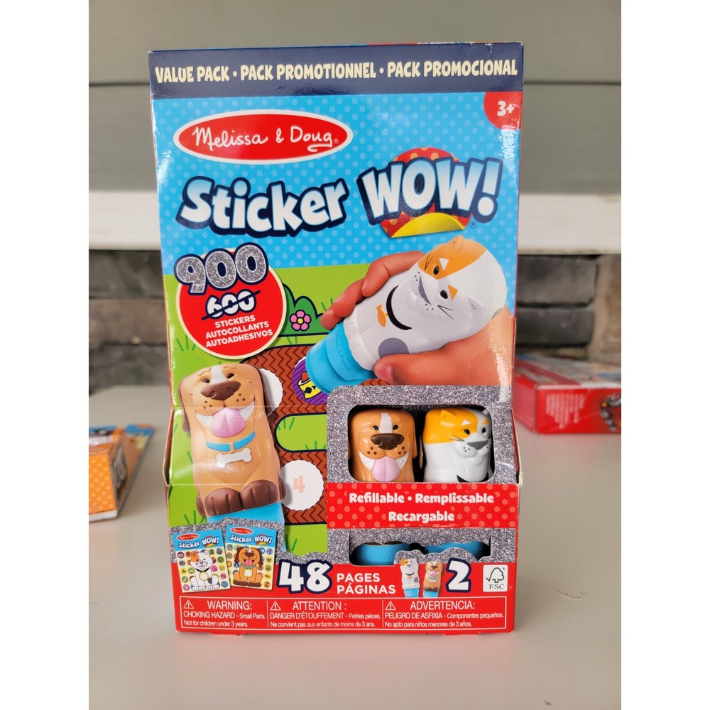 Melissa & Doug Sticker WOW Pets Kids OS Multi New 900 Stickers 48 Pages 32016